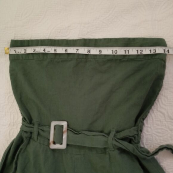 Sim y Sam Long Strapless Jumpsuit Size XS Olive Green Color - Picture 9 of 14